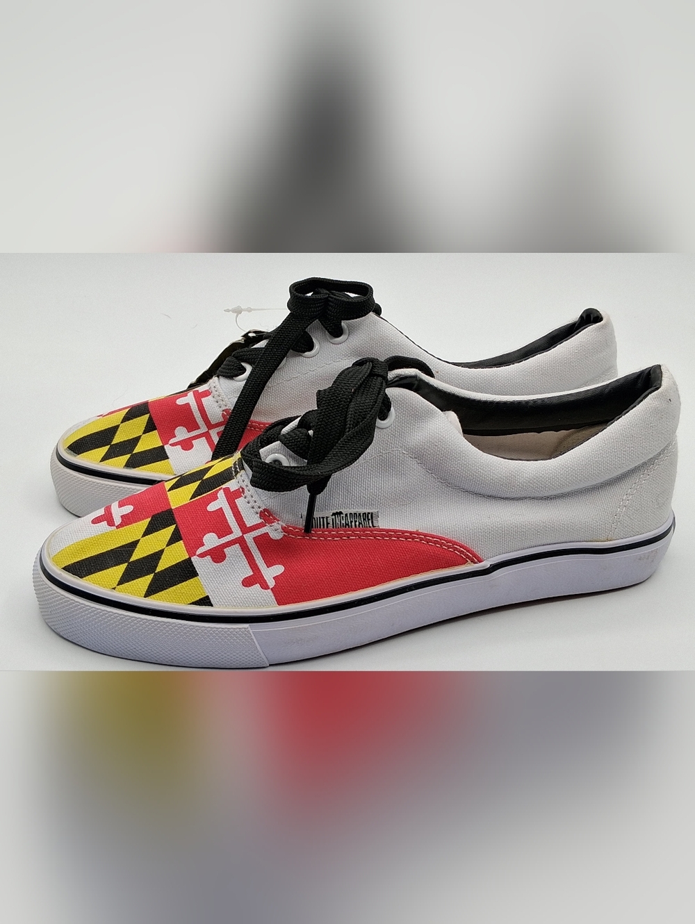 Unisex Maryland Flag Theme Sneakers By Route One Apparel. Men 7/Women 9.